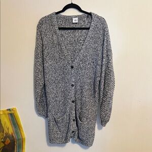 CAbi Black and White Knit Cardigan